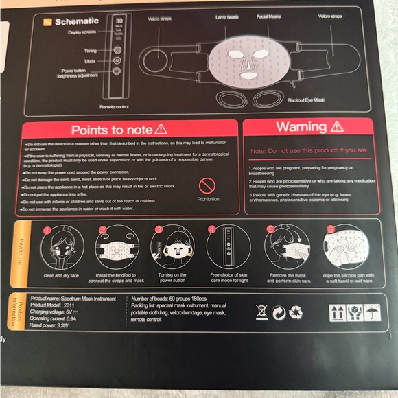Inteo Red Light LED Therapy Facial Mask for Skin Rejuvenation - Picture 14 of 15